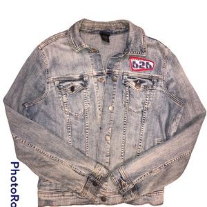 Jean jacket, stitch/626- Disney/ hot topic